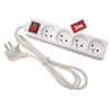 Image de Bloc multiprise, 4 prises avec interrupteur - câble de 3 m velleman eb4s-3