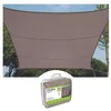 Image de Perel Voile d'ombrage, 5 x 5 m Carree, 90% UV, deperlante, Taupe en occasion ou reconditionné