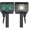 Image de Perel Prise extérieure IP44 avec minuterie et Piquet de Terre, 2 Prises Type E avec couvercles et câble H07RN-F 1,5 m pour Jardin en occasion ou reconditionné