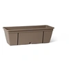 Image de Kit Jardiniere Avec Crochet En Métal, Réserve D'Eau Et Ecarteur Pour Les Ecoulements - Smart - Taupe 50 Cm
