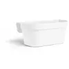 Image de Jardiniere+Crochet - Star - Blanc 50 X 21 Cm - Fixation Facile - Réserve D'Eau - Recyclé Et 100% Recyclable