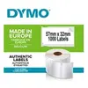 Image de LabelWriter - Blanc - 57 x 32 mm 1000 étiquette(s) (1 rouleau(x) x 1000 étiquettes multi-emploi - pour DYMO LabelWriter 310, 315, 320, 330, 400, 450,