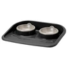 Image de Plateau repas 2 x 300 ML, noir pour chien ou chat