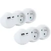 Image de Lot 2 domino - 47002 - 2x16A avec USB-A +USB-C - Blanc (FR)