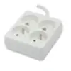 Image de Bloc 4 x 16 A carré avec cordon 1,5 m - Blanc