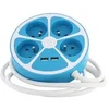 Image de Multiprise Design Circulaire - - 4X16 A - Cordon 1,5 M - Avec 2 Usb-A + Interrupteur - Bleu