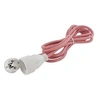 Image de - Prolongateur textile fiche plate 5m - Rouge et blanc