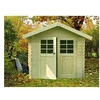 Image de Abri de jardin en bois Lannion autoclave vert 28 mm 2,98 x 2,98 m