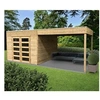 Image de Abri de jardin en bois traité Tarento avec auvent - 8 m²
