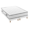 Image de Ensemble matelas 180x200 cm + sommiers 2x90x200 cm - Ressorts ensachés - 7 zones de confort - 27 cm - Equilibré -