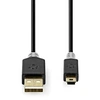 Image de - Câble USB - USB (M) pour mini USB type B (M) - USB 2.0 - 2 m - moulé - anthracite