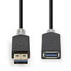 Image de - Rallonge de câble USB - USB type A (M) pour USB type A (F) - USB 3.0 - 2 m - moulé, rond - anthracite