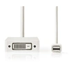 Image de - Adaptateur vidéo - Mini DisplayPort mâle pour 15 pin D-Sub (DB-15), DVI-D, HDMI femelle - 20 cm - blanc - support 1080p