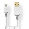 Image de - Câble Lightning - Lightning mâle pour USB mâle - 1 m - blanc - rond