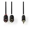 Image de Câble audio stéréo 3,5 mm mâle - 2x rca mâles 3,0 m anthracite