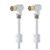 Image de Câble coaxial 100 db cei (coaxial) mâle coudé - cei (coaxial) mâle coudé 5,0 m blanc