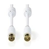 Image de Câble coaxial 100 db cei (coaxial) mâle - cei (coaxial) mâle 2,0 m blanc