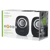 Image de - Haut-parleurs - pour PC - canal 2.0 - 4 Watt (Totale) - noir / argent