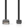 Image de - Câble USB - USB (M) pour Micro-USB Type B (M) - USB 2.0 - 1 m - plat - noir