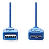 Image de - Câble USB - USB type A (M) pour Micro-USB de type B (M) - USB 3.0 - 5 m - rond - bleu
