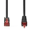 Image de - Câble réseau - RJ-45 (M) angle droit pour RJ-45 (M) droit - 1 m - SF/UTP - CAT 6 - moulé, rond - noir