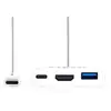 Image de - Adaptateur vidéo - 24 pin USB-C mâle pour USB, HDMI, USB-C (alimentation uniquement) femelle - 20 cm - blanc - support 4K, USB Power Delivery (60W)