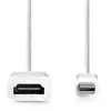 Image de - Câble adaptateur - Mini DisplayPort mâle pour HDMI femelle - 20 cm - blanc - rond