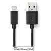 Image de Valueline - Câble Lightning - USB mâle pour Lightning mâle - 1 m - noir - rond