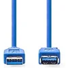 Image de - Rallonge de câble USB - USB type A (M) pour USB type A (F) - USB 3.0 - 2 m - rond - bleu