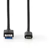 Image de - Câble USB - 24 pin USB-C (M) pour USB type A (M) - USB 3.1 Gen 2 - 20 V - 5 A - 1 m - rond, Alimentation USB (5A, 100 W) - noir