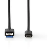 Image de - Câble USB - 24 pin USB-C (M) pour USB type A (M) - USB 3.1 - 20 V - 5 A - 2 m - rond, Alimentation USB (5A, 100 W) - noir