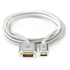 Image de - Câble adaptateur - DVI-D mâle pour HDMI mâle - 2 m - blindé - argent - moulé, rond, vis moletées, support 2 560 x 1 600 (WQXGA) 60 Hz