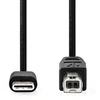 Image de - Câble USB - 24 pin USB-C (M) pour USB type B (M) - USB 2.0 - 2 m - rond - noir