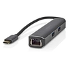 Image de Hub USB-C 5-en-1 vers RJ45 Femelle / 3USB-A / Sortie HDMI 4K 5Gbps 0.2m Noir