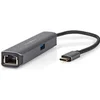 Image de Hub USB-C 4-en-1 vers RJ45 Femelle / USB-A / USB-C Femelle / HDMI 4K 5Gbps 0.2m Noir