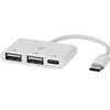 Image de Hub USB-C 2.0 2 Ports USB-A 1 Port USB-C Blanc