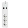 Image de Multiprise Connectée Wi-Fi SmartLife 3 Sorties 16A 3680W avec Ports USB 1.8m Blanc