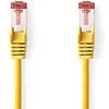 Image de Câble réseau CAT6 RJ45 Male RJ45 Male S/FTP 0.25 m Rond LSZH Jaune Label