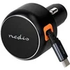 Image de Chargeur de voiture 30W Câble Rétractable USB-C PD Gris foncé
