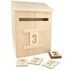 Image de Boite aux lettres en bois + chiffres - artémio