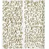 Image de Alphabet autocollant pailleté - Or - 177 lettres