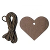 Image de 12 étiquettes kraft cur avec corde 5.5cm - 11060024