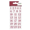 Image de Autocollants chiffres floqués rouges pour Calendrier de l'Avent - Barok