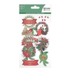 Image de 3 feuilles cartonnées d'autocollants prédécoupés Merry Christmas