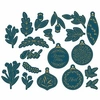 Image de 19 étiquettes Noël - Bleu et Or