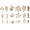 Image de 18 Mini décorations en bois - Feuilles Automne