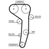 Image de Courroie De Distribution 5607xs Gates Gates 5607xs Audi;Chrysler;Dodge;Jeep;Mitsubishi;Seat;Skoda;Volkswagen