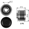 Image de Poulie Roue Libre, Alternateur Drivealign® Oap7053 Gates Gates Oap7053 Mercedes-Benz;Mitsubishi;Smart