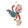 Image de Jeanne Le Chat - Peluche Nomade d activites - Rose et Vert - 26 cm
