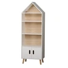 Image de - Bibliothèque Dream 5 étagères et 2 portes - H. 142 cm - Bois et Blanc - Dream